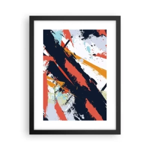 Poster in einem schwarzem Rahmen - Dynamische Komposition - 30x40 cm