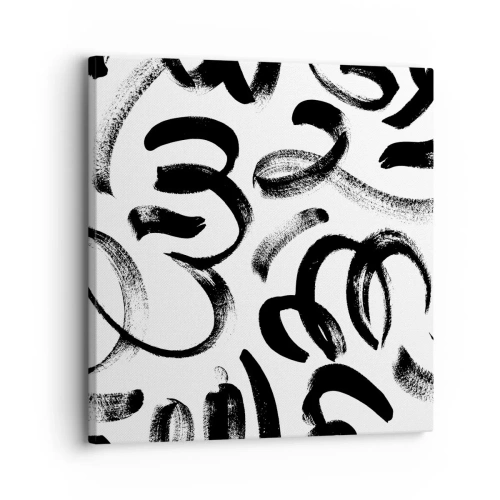 Bild auf Leinwand - Leinwandbild - Schwarz auf Weiß - 30x30 cm