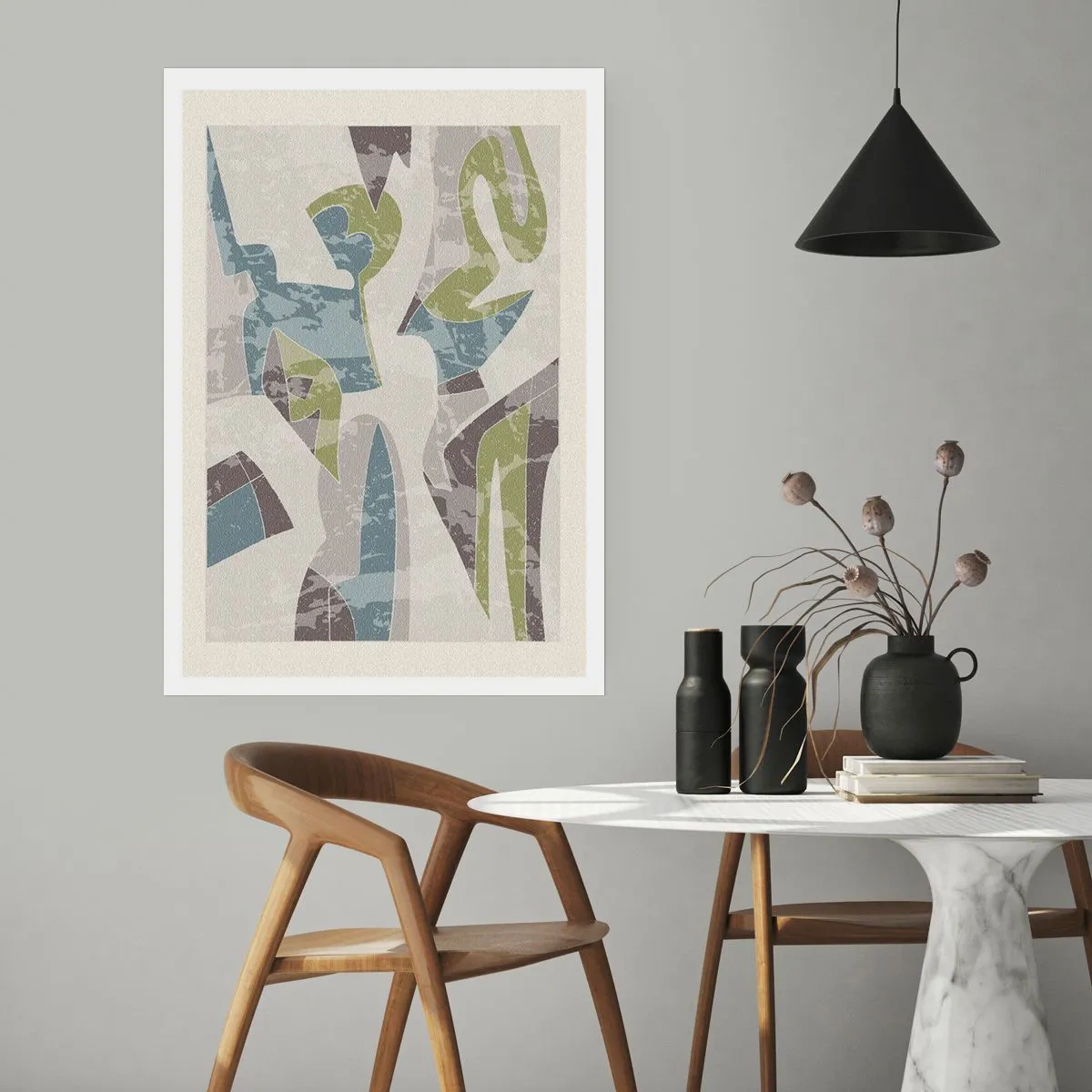 Poster - Komposition hinter dem Glas - 40x50 cm