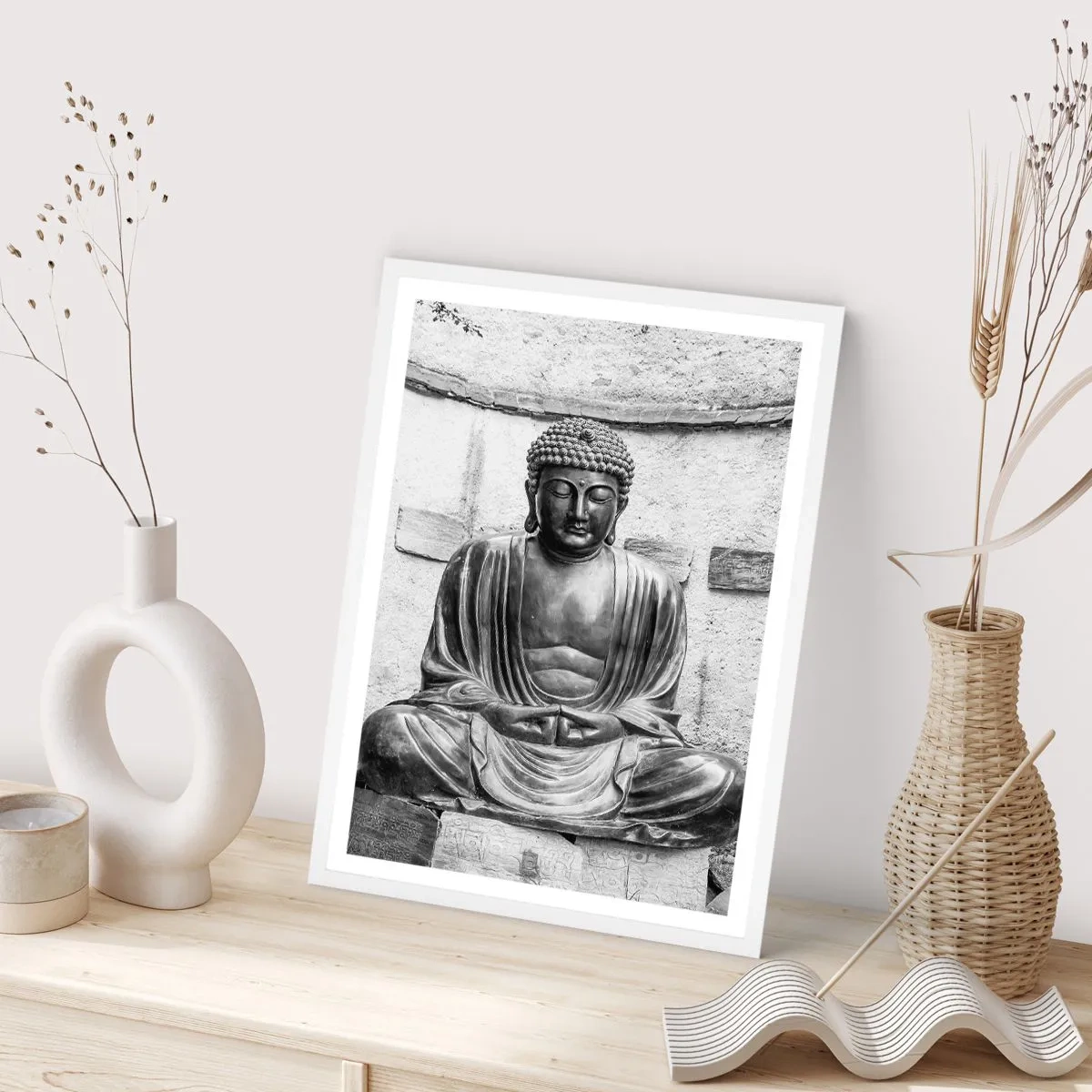 Poster in einem weißen Rahmen - An der Quelle des Friedens - 61x91 cm
