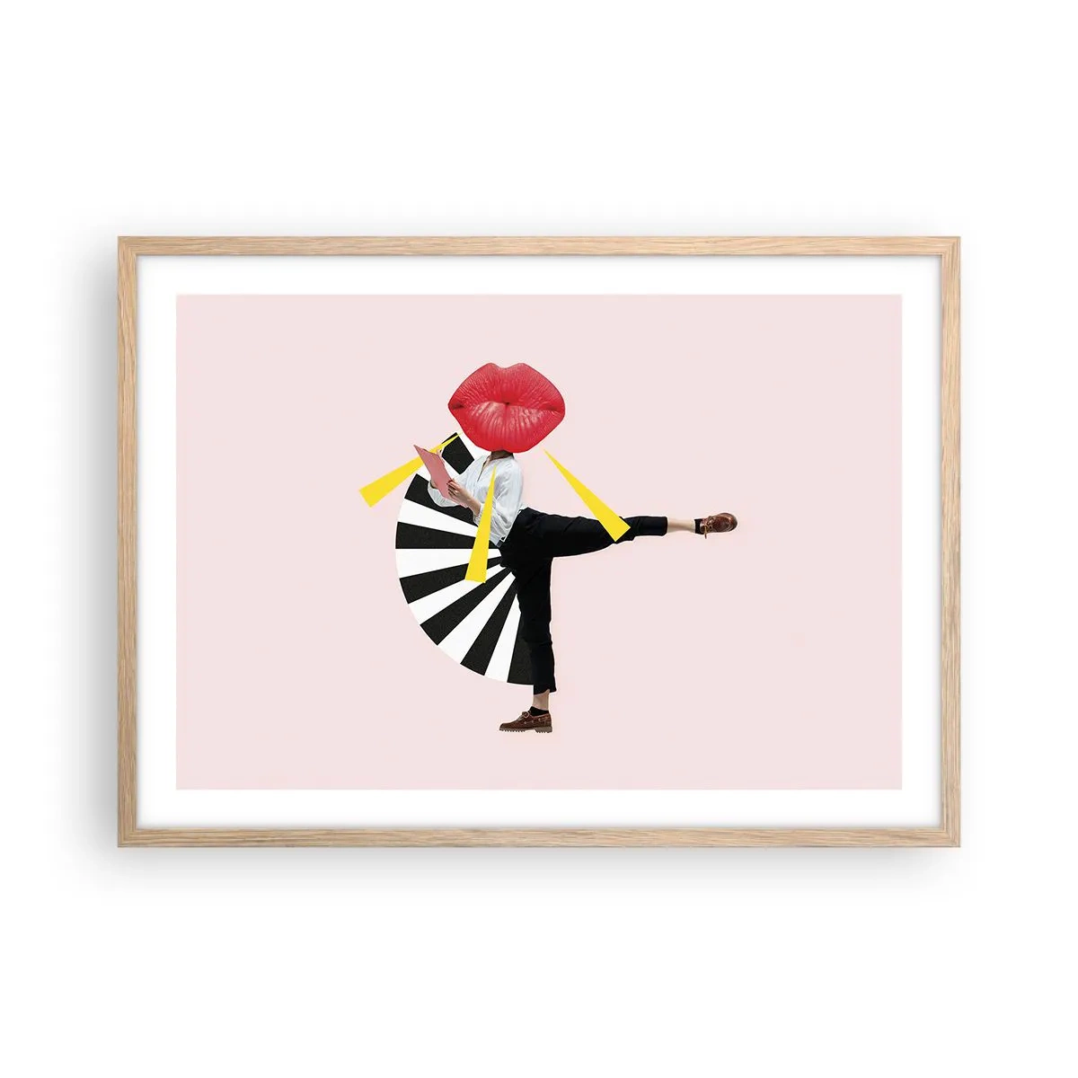 Poster in einem Rahmen aus heller Eiche - Surreale Pop-Art - 70x50 cm