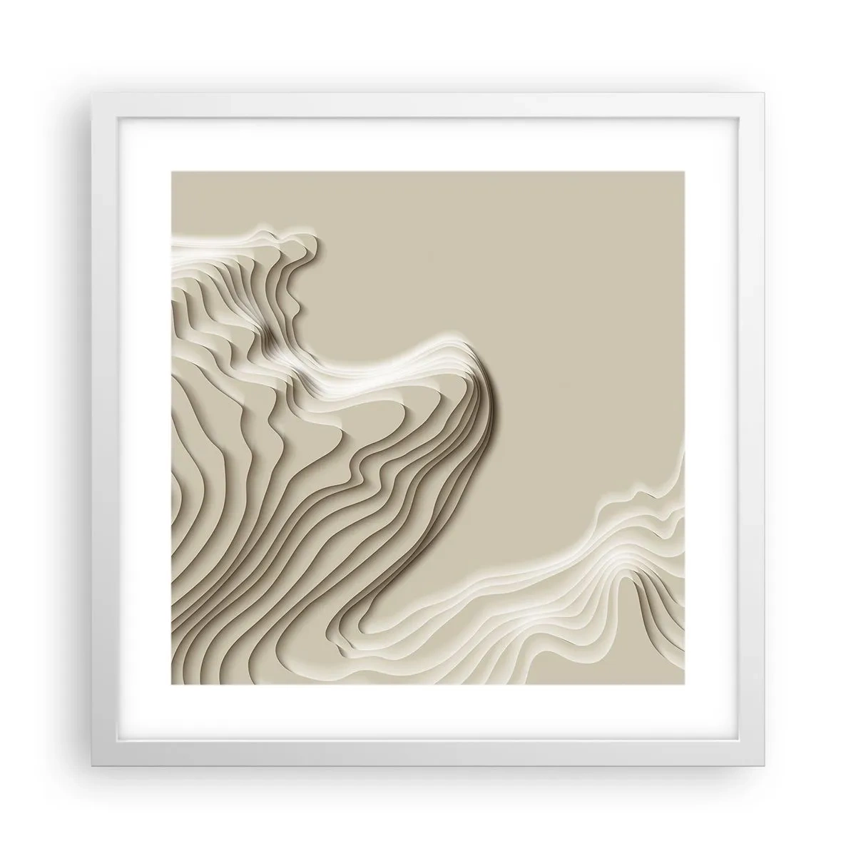 Poster in einem weißen Rahmen - Topographie der Kunst - 40x40 cm