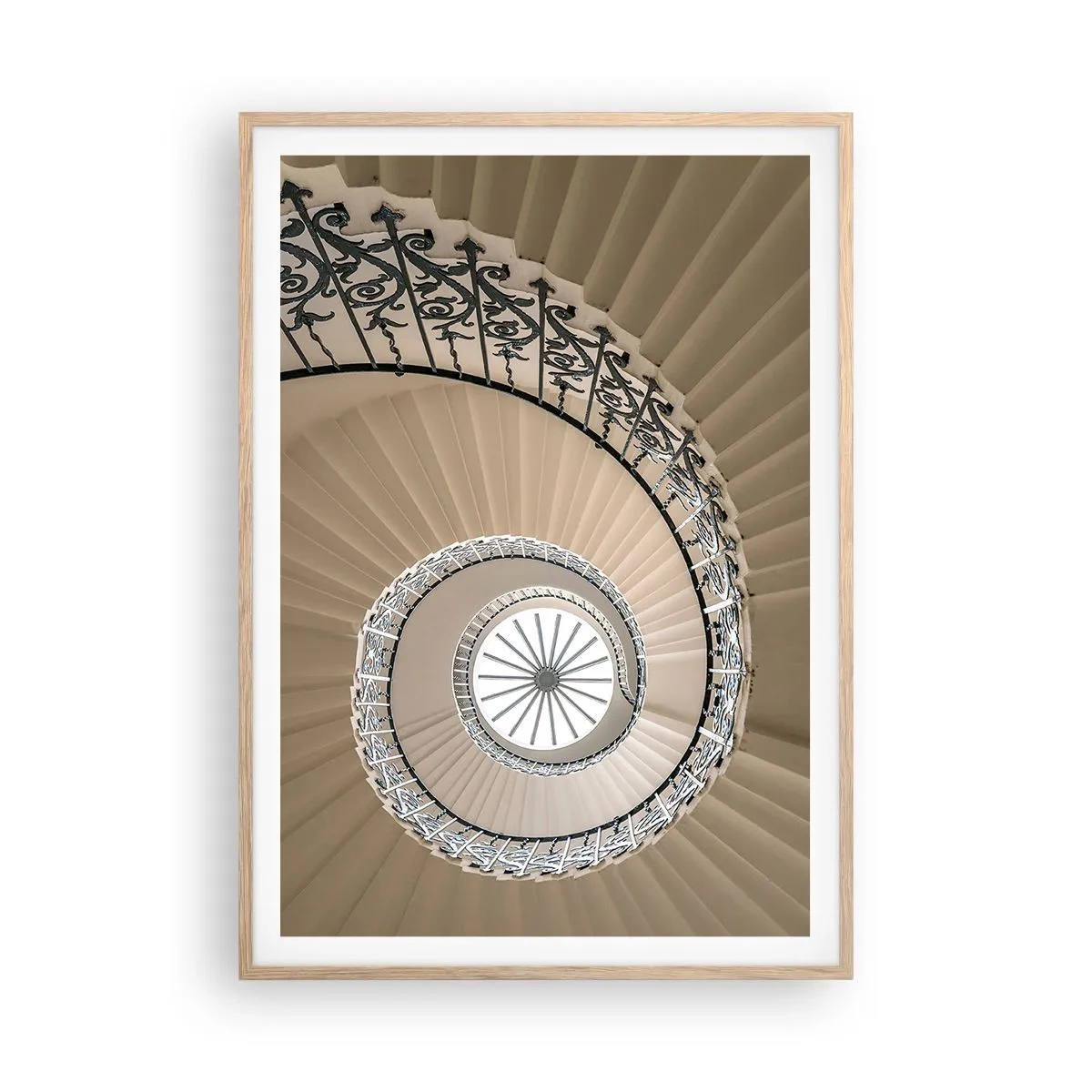 Poster in einem Rahmen aus heller Eiche - Im Inneren der Muschel - 70x100 cm