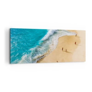 Bild auf Leinwand - Leinwandbild - Und dann die Sonne, der Strand… - 100x40 cm
