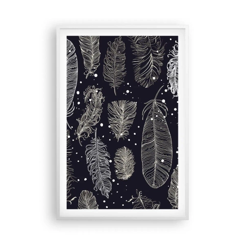 Poster in einem weißen Rahmen - Gefiederte Spitze - 61x91 cm