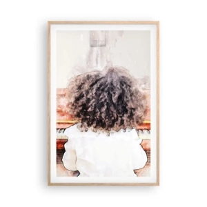 Poster in einem Rahmen aus heller Eiche - In der neuen Welt - 61x91 cm