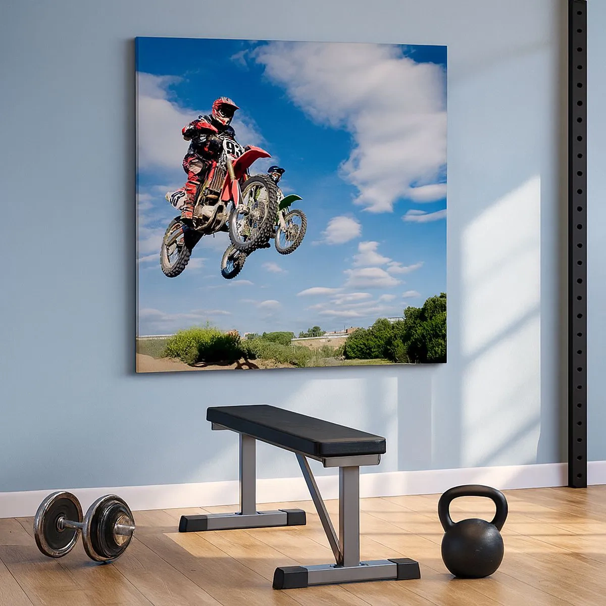 Bild auf Leinwand - Leinwandbild - Himmelssprung - 30x30 cm