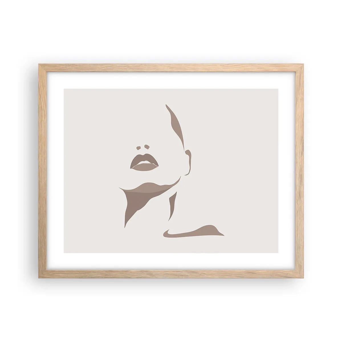 Poster in einem Rahmen aus heller Eiche - Aus Licht und Schatten - 50x40 cm