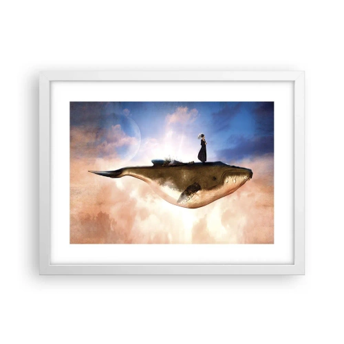 Poster in einem weißen Rahmen - Eine echte Reise - 40x30 cm