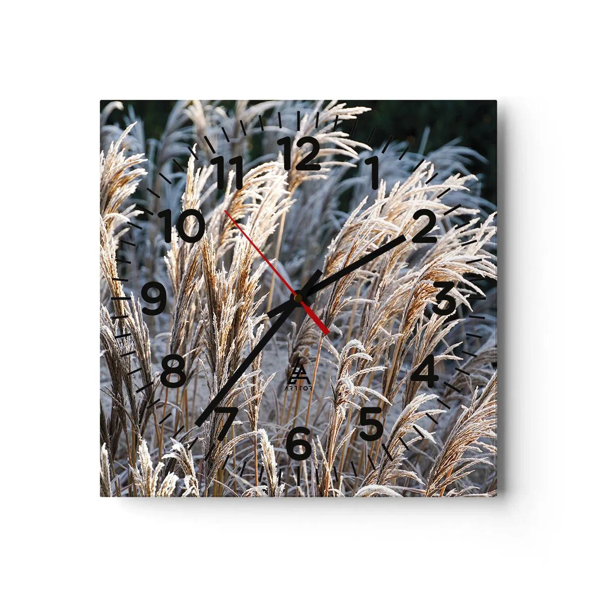 Wanduhr - Glasuhr - Gekleidet mit Frost - 40x40 cm