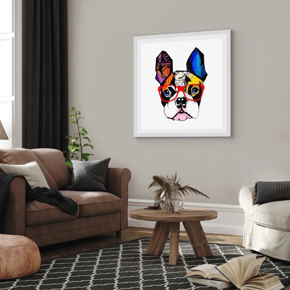 Poster in einem weißen Rahmen - Intellektuelle - 60x60 cm