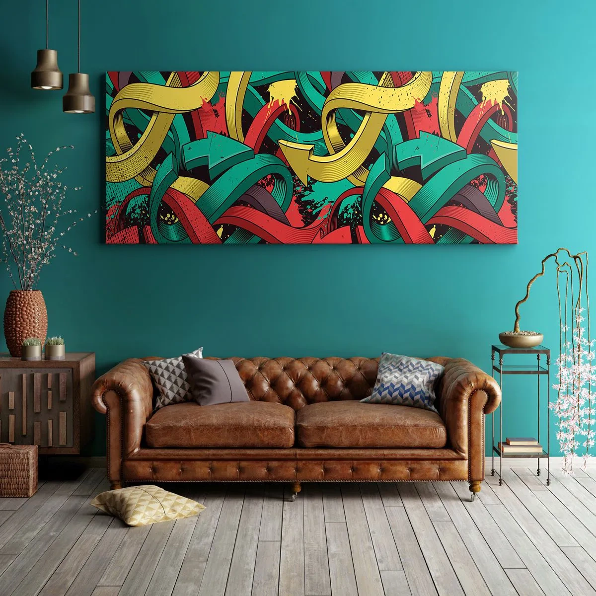Bild auf Leinwand - Leinwandbild - Welcher Weg zum Ziel? - 100x40 cm