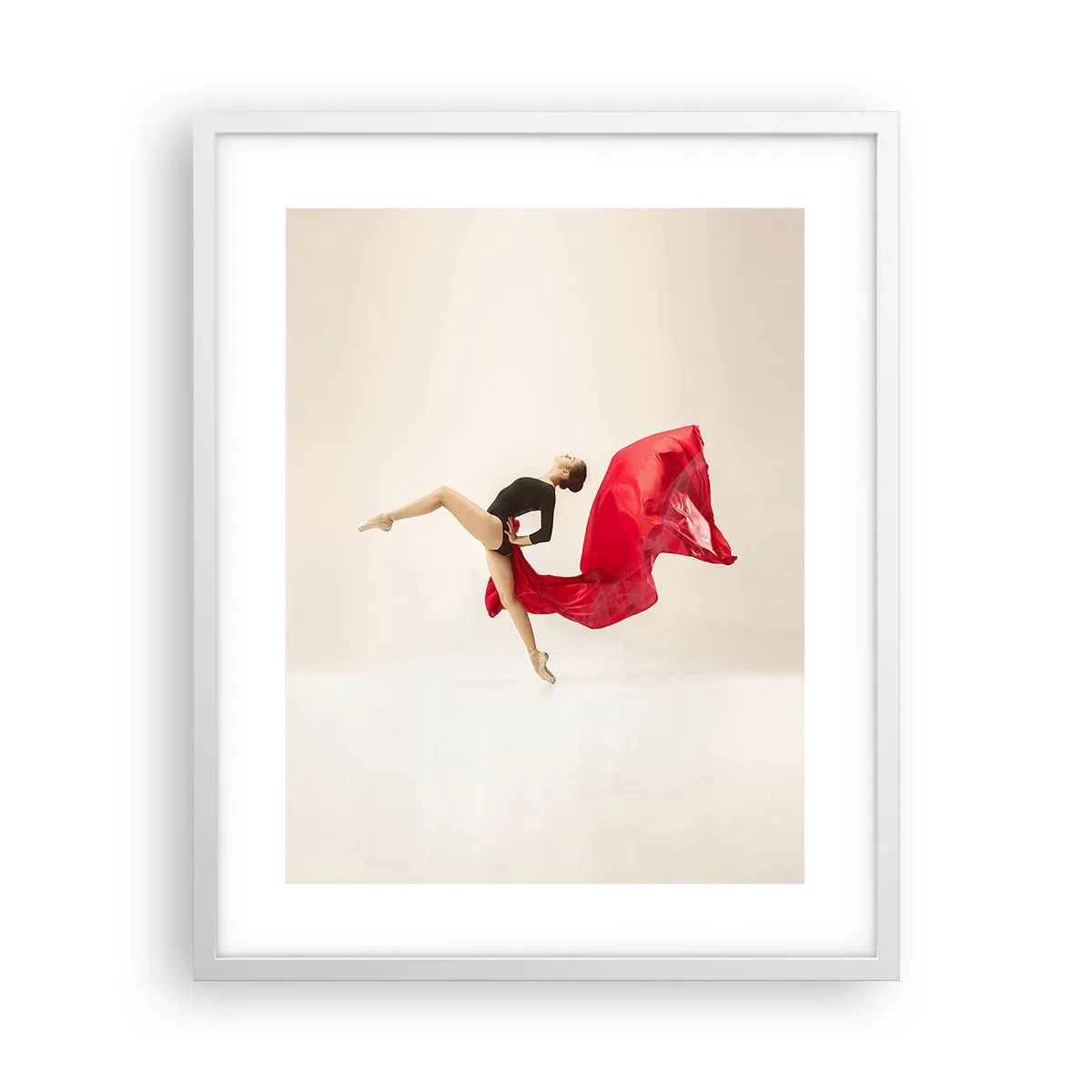 Poster in einem weißen Rahmen - Rot und Schwarz - 40x50 cm