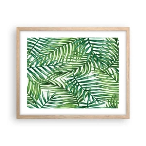 Poster in einem Rahmen aus heller Eiche - Unter dem grünen Baldachin - 50x40 cm
