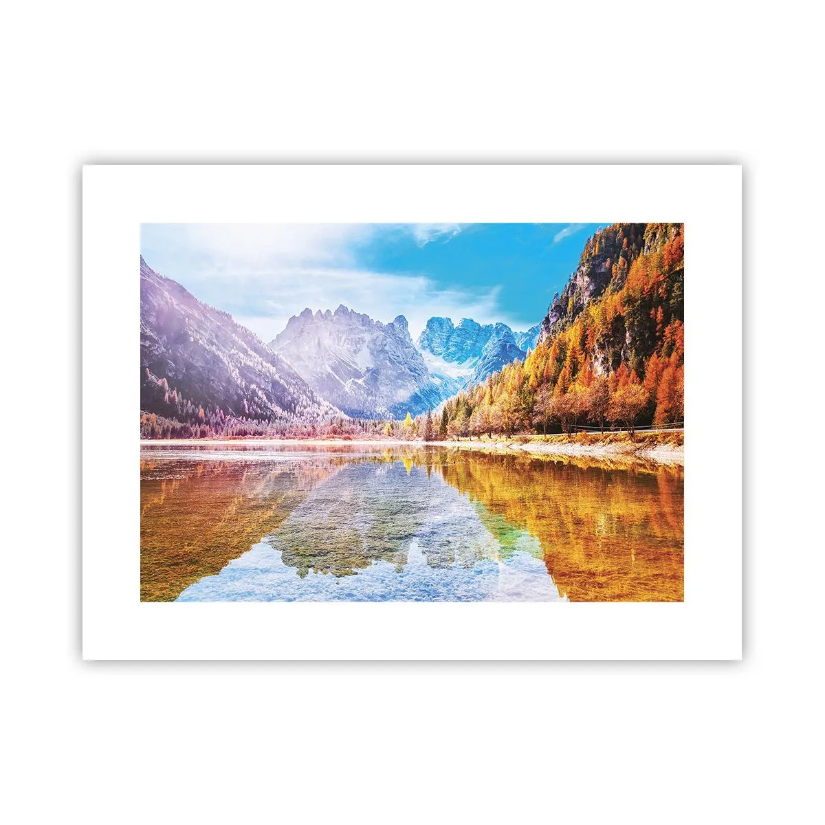 Poster - Und in den Bergen ist es schon Herbst - 40x30 cm