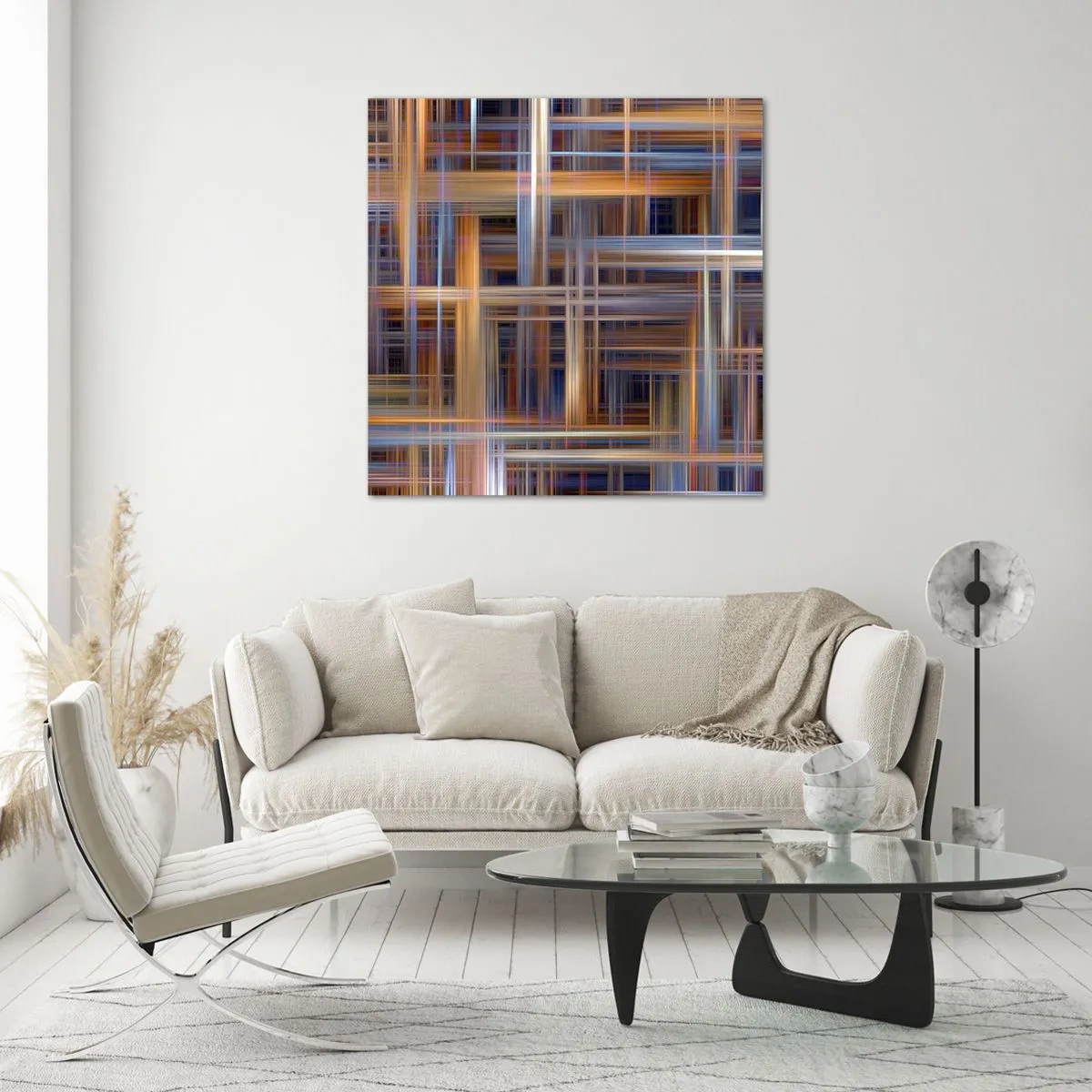 Glasbild - Bild auf glas - Aus Licht gewebt - 70x70 cm