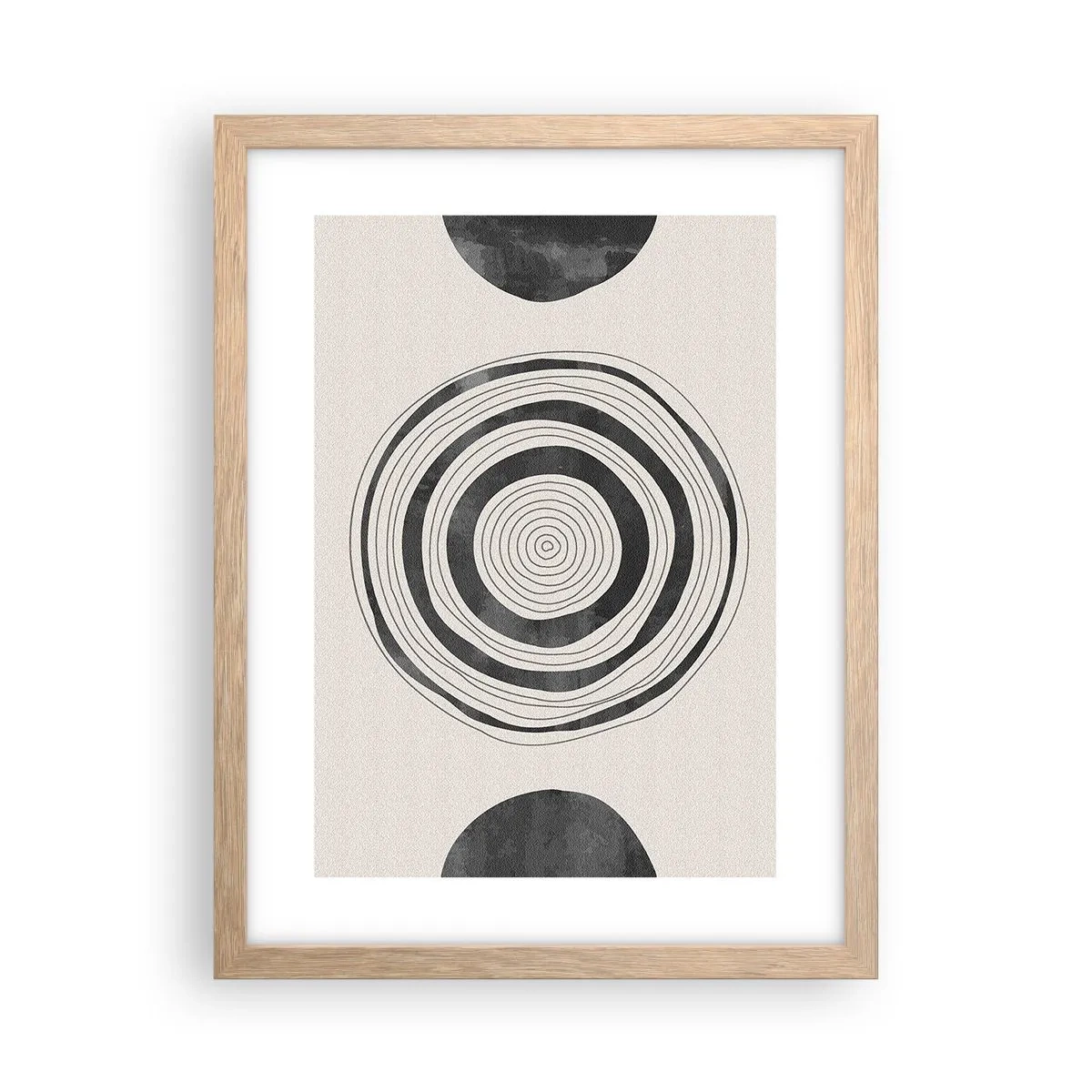 Poster in einem Rahmen aus heller Eiche - Wichtig ist, was dazwischen liegt - 30x40 cm