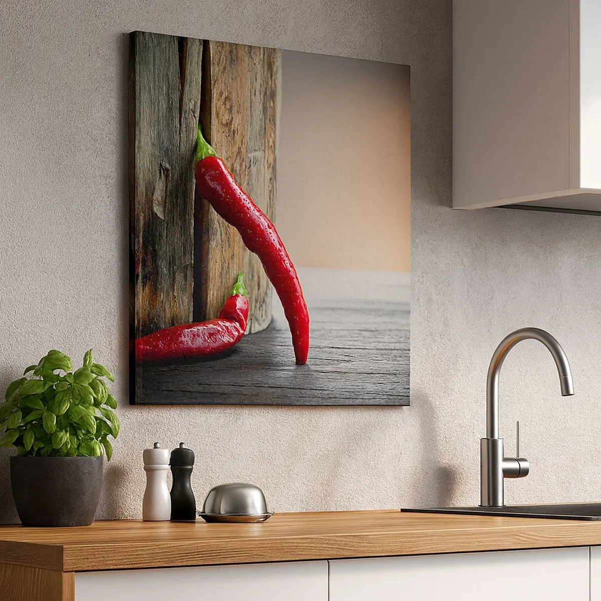 Bild auf Leinwand - Leinwandbild - Red hot chili peppers - 30x30 cm