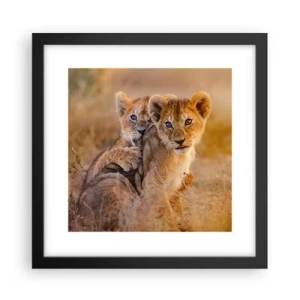 Poster in einem schwarzem Rahmen - Bitte nicht stören! Wir haben Spaß - 30x30 cm