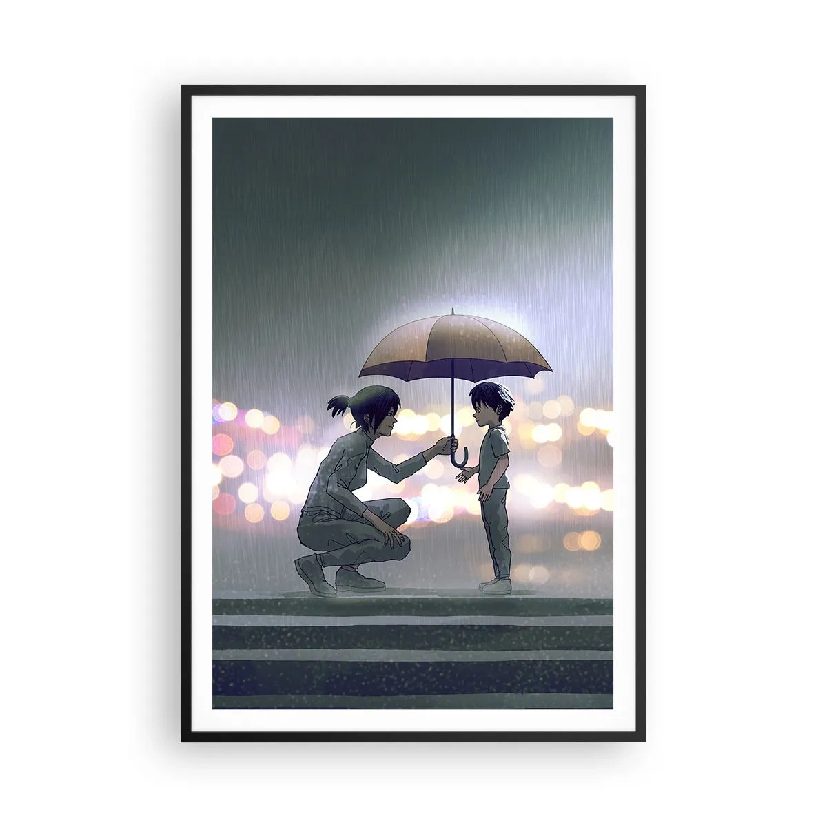 Poster in einem schwarzem Rahmen - Und jetzt ist alles in Ordnung - 70x100 cm