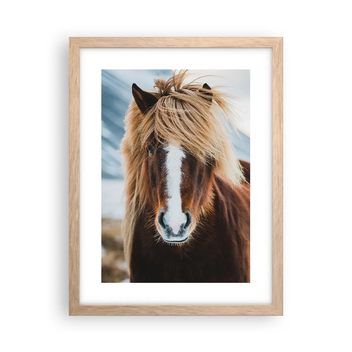 Poster in einem Rahmen aus heller Eiche - Spürst du die Freiheit? - 30x40 cm