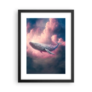 Poster in einem schwarzem Rahmen - Reibe deine Augen - 30x40 cm