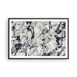 Poster in einem schwarzem Rahmen - Durchdringung der Gegensätze - 91x61 cm