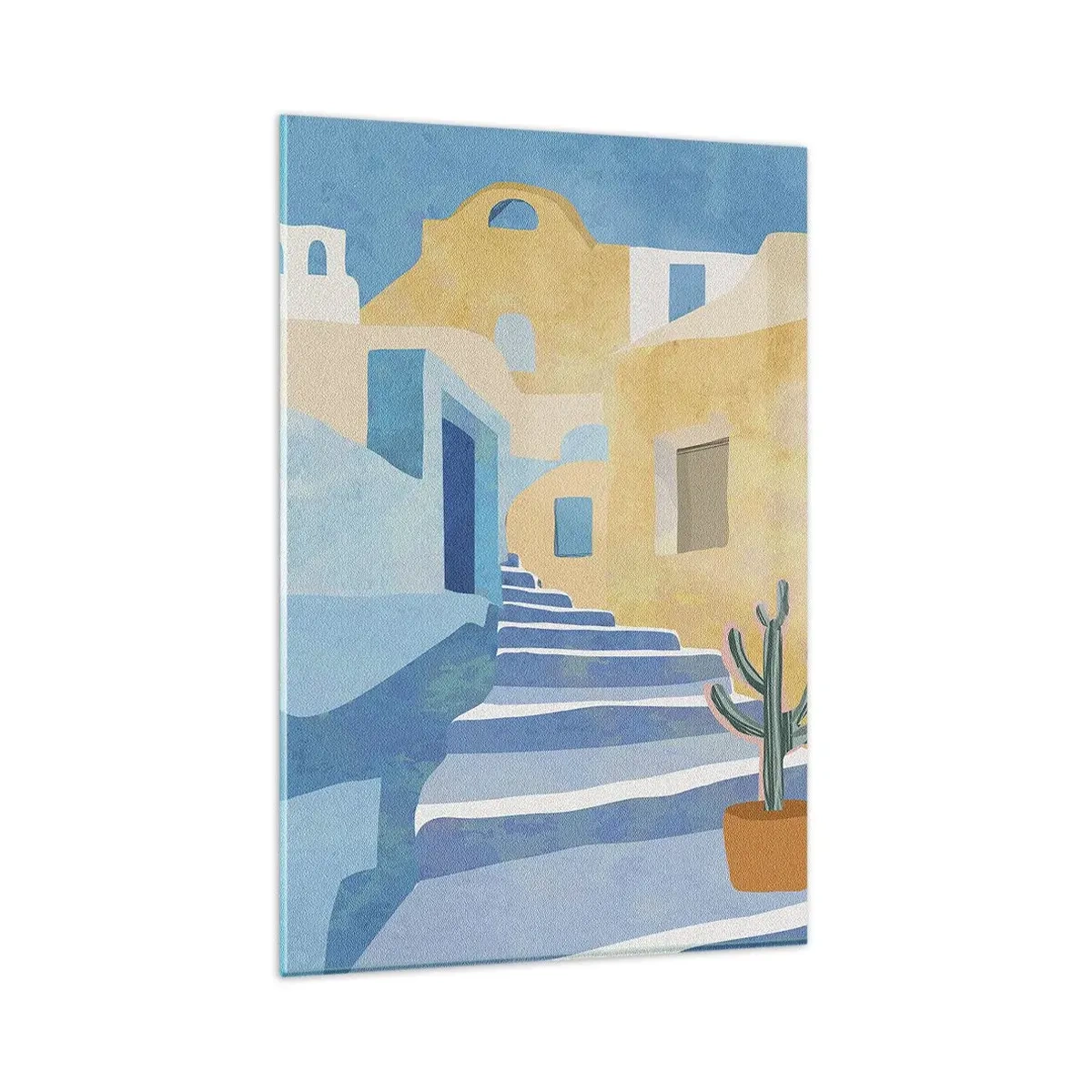 Glasbild - Bild auf glas - Ein Tag in einer arabischen Stadt - 80x120 cm