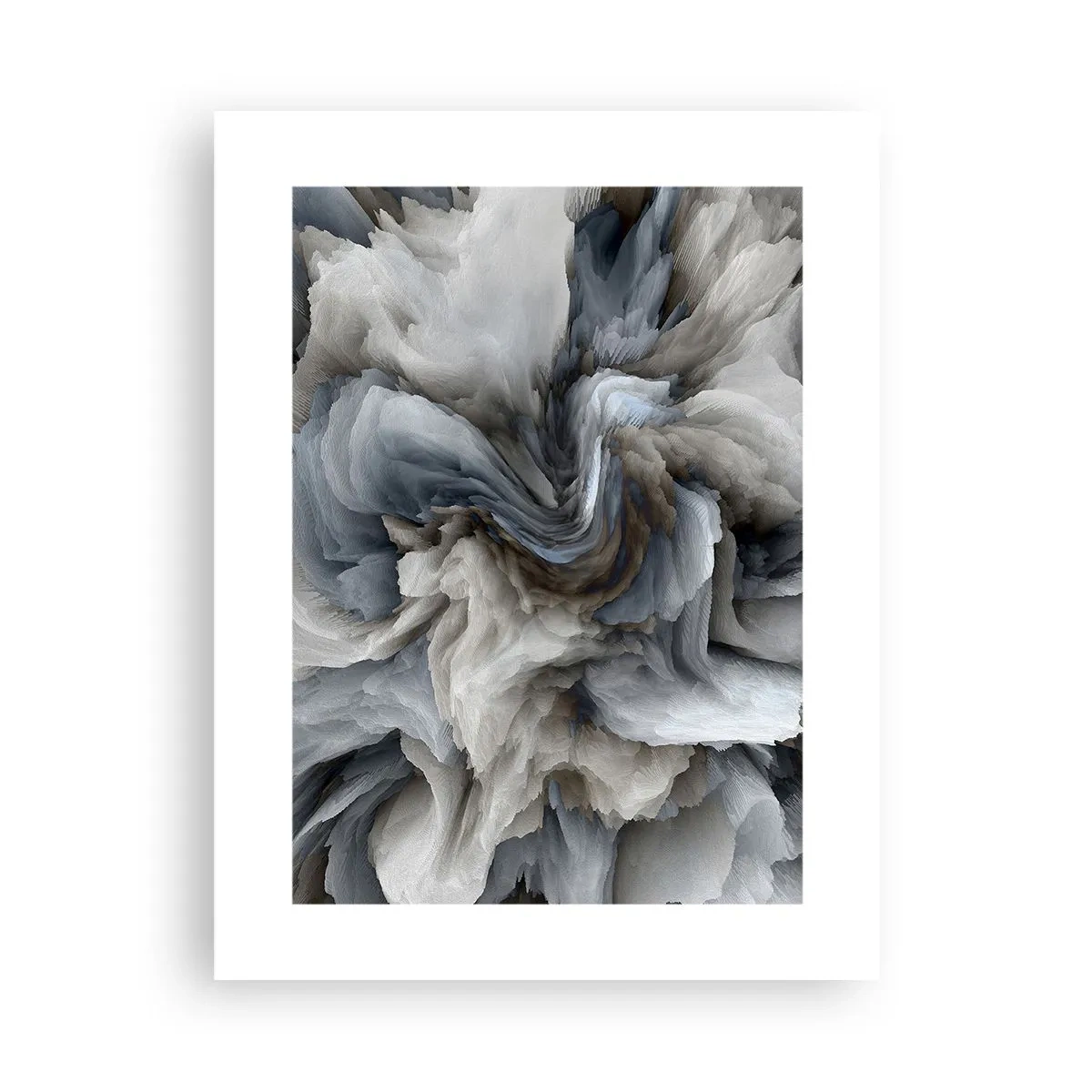 Poster - Stein und Blume - 30x40 cm