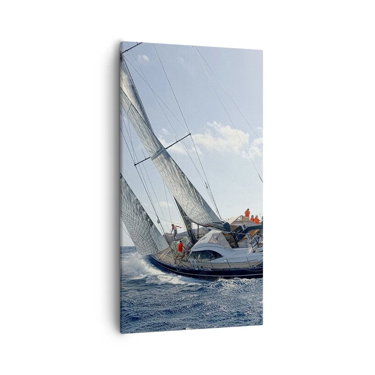 Bild auf Leinwand - Leinwandbild - Lass den Besseren sich durchsetzen - 55x100 cm
