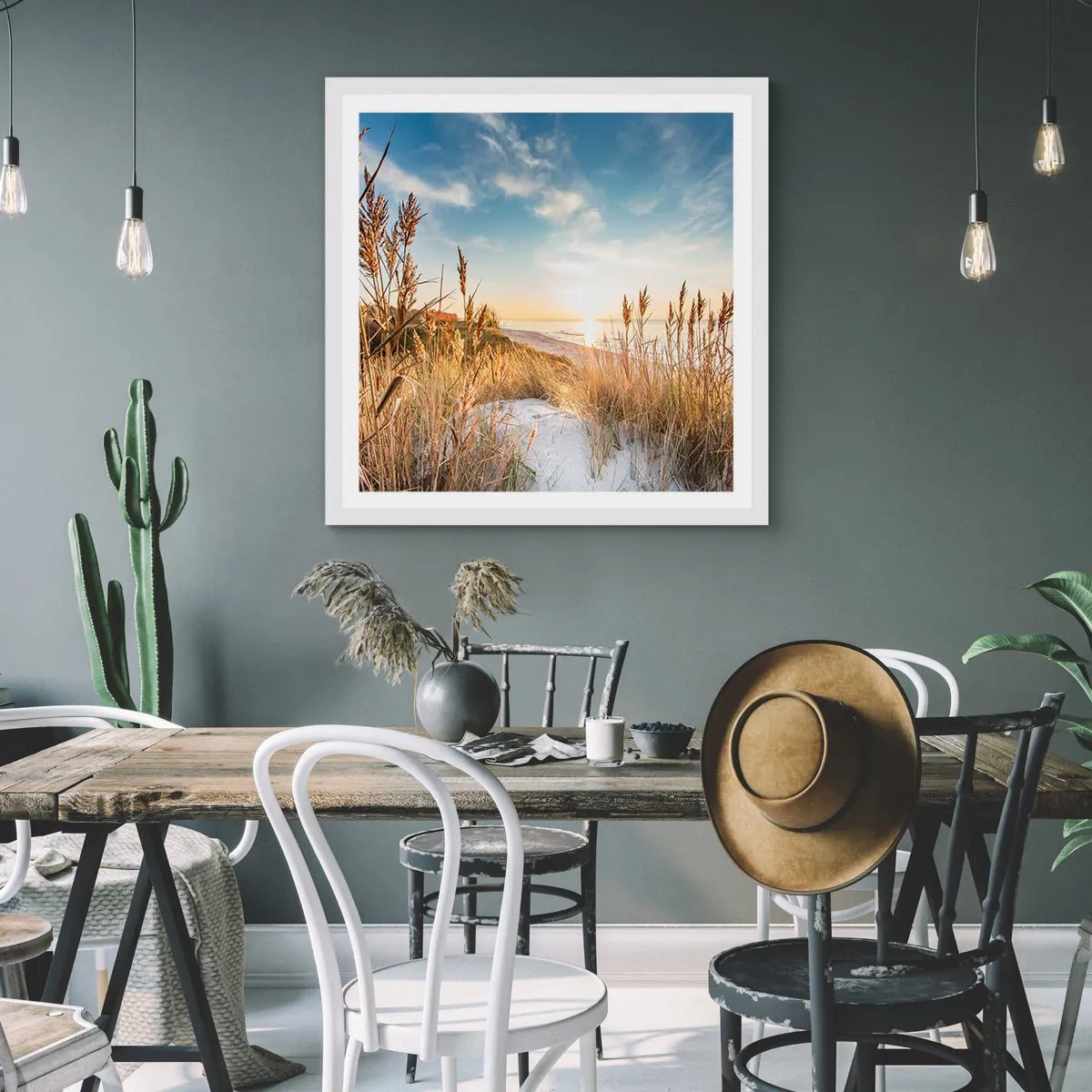 Poster in einem weißen Rahmen - Nordstrand - 30x30 cm