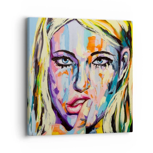 Bild auf Leinwand - Leinwandbild - Schau ihr direkt in die Augen - 40x40 cm