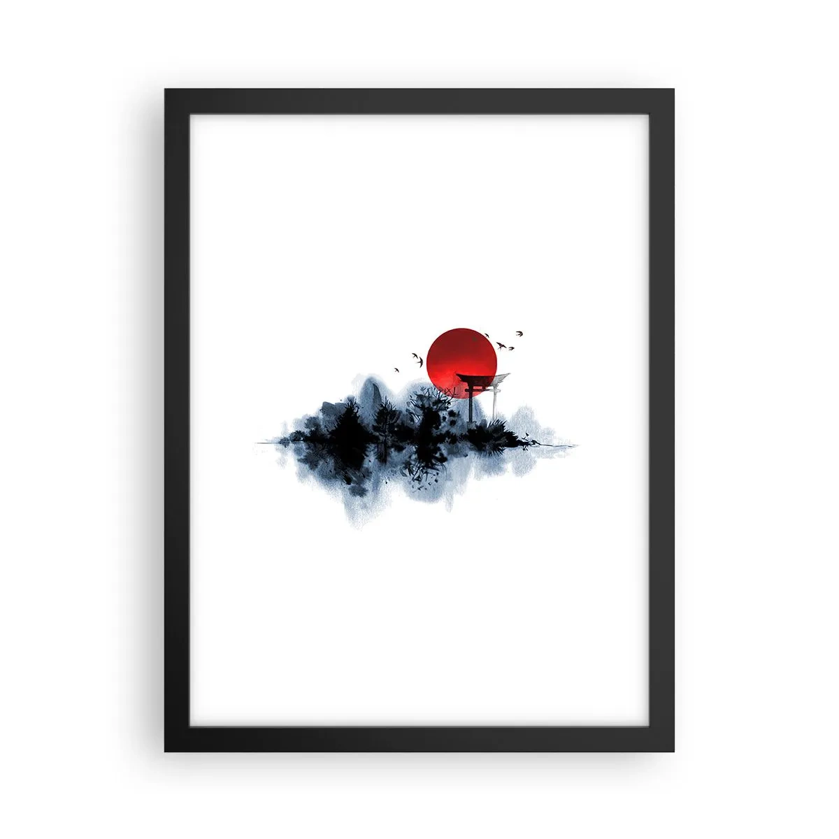 Poster in einem schwarzem Rahmen - Japanische Sicht - 30x40 cm