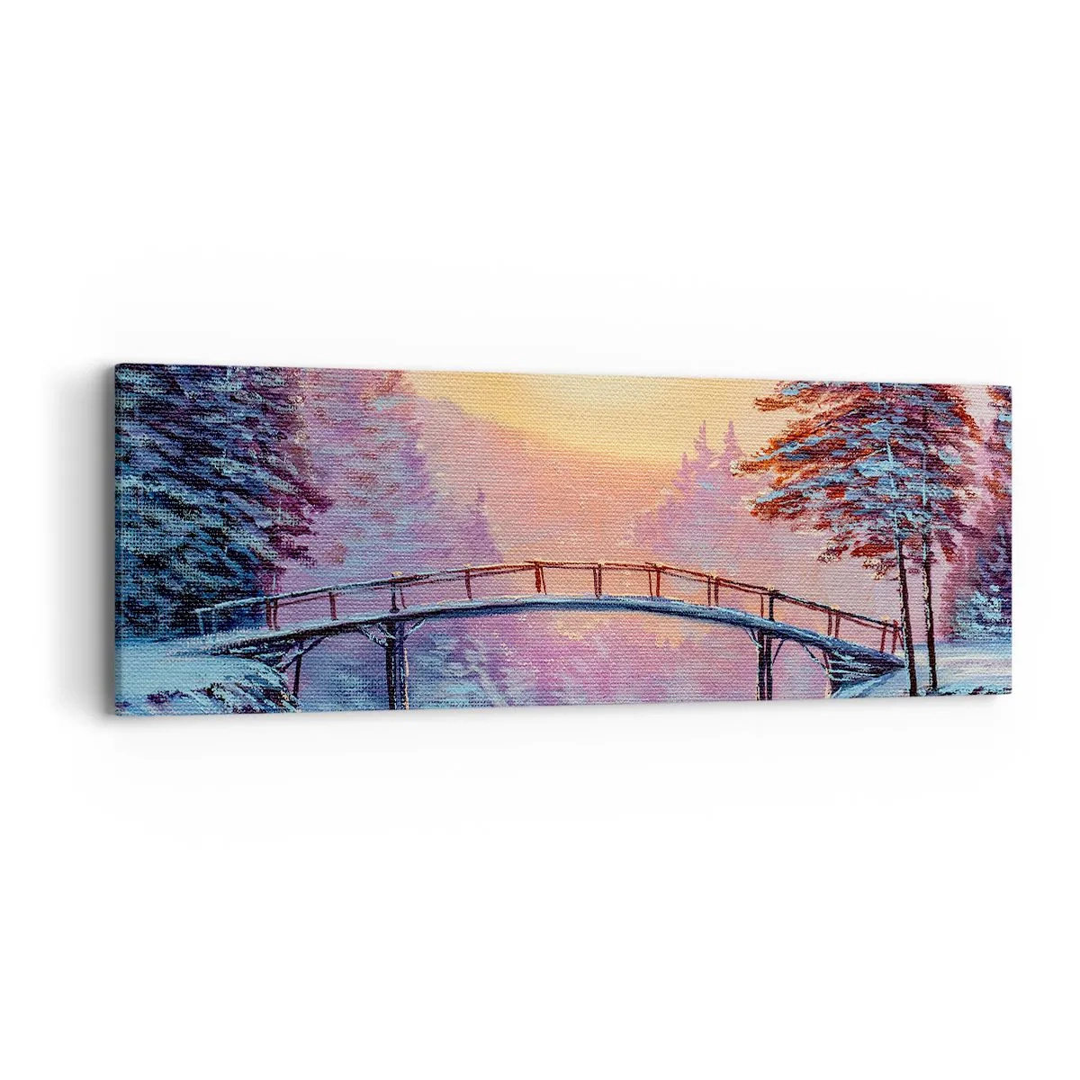 Bild auf Leinwand - Leinwandbild - Vier Jahreszeiten - Winter - 90x30 cm