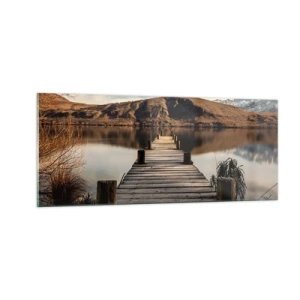 Glasbild - Bild auf glas - Landschaft in Stille - 100x40 cm
