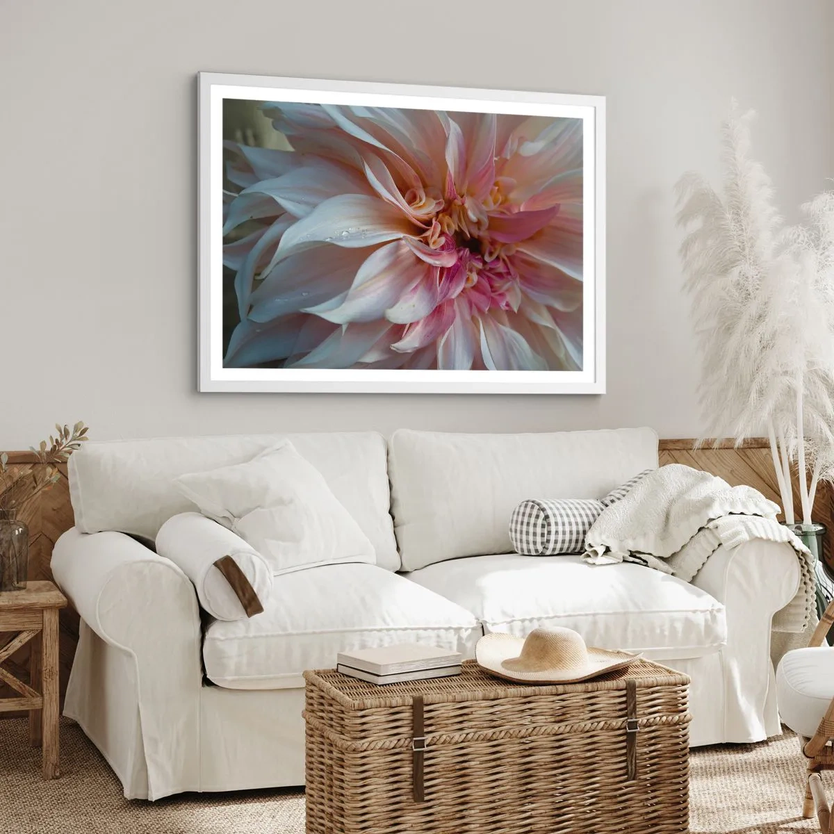 Poster in einem weißen Rahmen - Blühende Frische - 70x50 cm