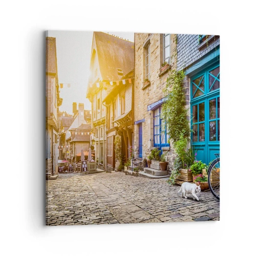 Bild auf Leinwand - Leinwandbild - Der weiße Geist der Stadt - 70x70 cm