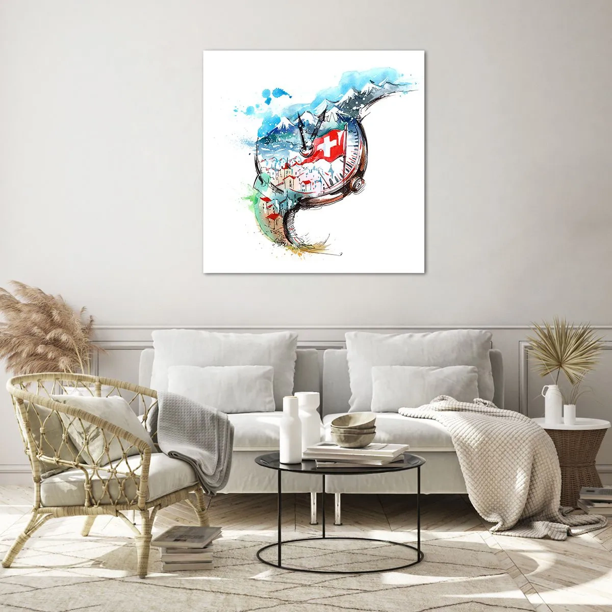 Glasbild - Bild auf glas - Der Geist der Schweiz - 30x30 cm