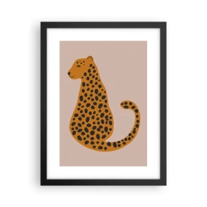 Poster in einem schwarzem Rahmen - Leopardenmuster ist ein modisches Muster - 30x40 cm