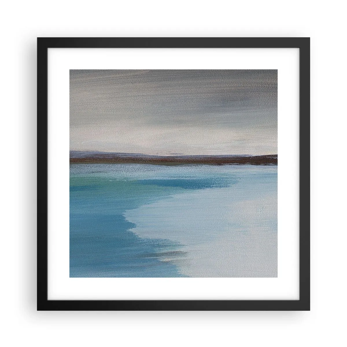 Poster in einem schwarzem Rahmen - Horizontale Landschaft - 40x40 cm