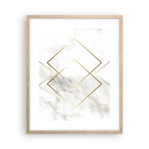 Poster in einem Rahmen aus heller Eiche - Ein Blick in die Unendlichkeit - 40x50 cm