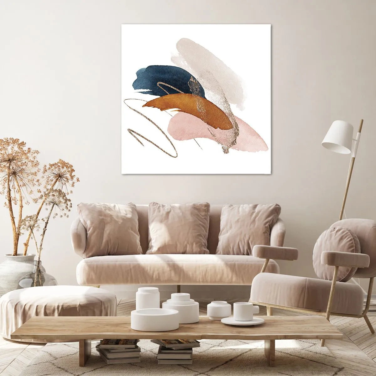 Bild auf Leinwand - Leinwandbild - Geflügelte Komposition - 60x60 cm