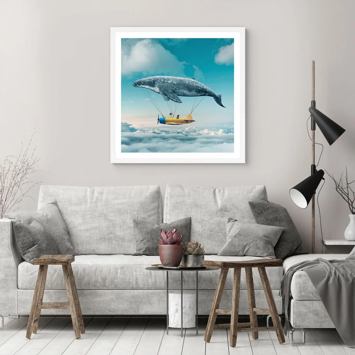 Poster in einem weißen Rahmen - Warum nicht? - 50x50 cm