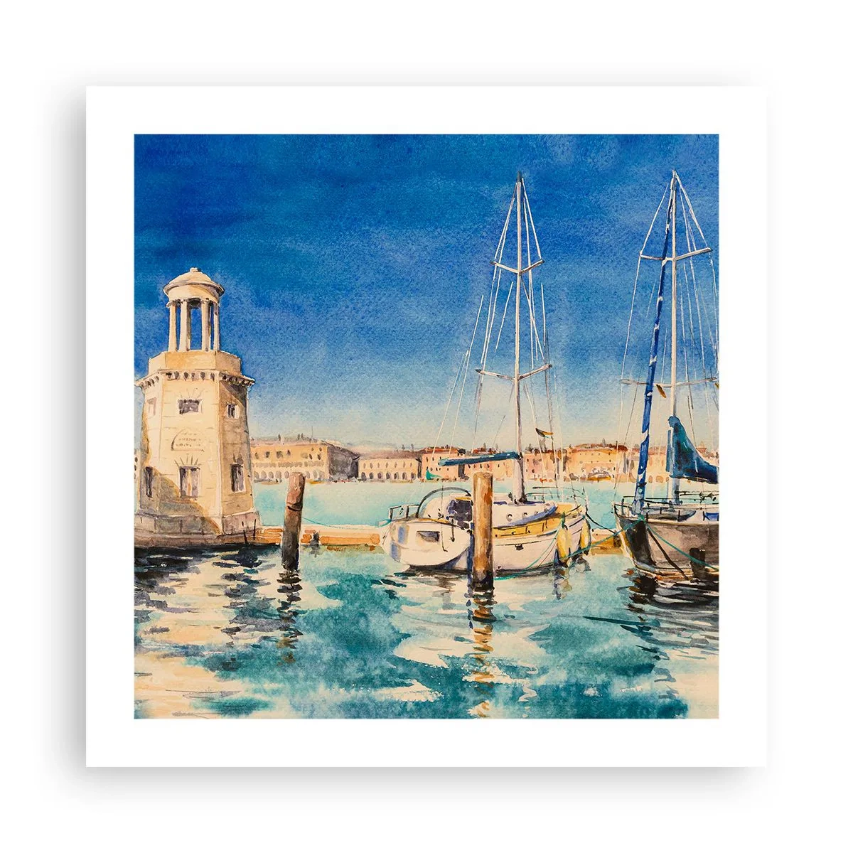 Poster - Sonnige Lagune - 50x50 cm