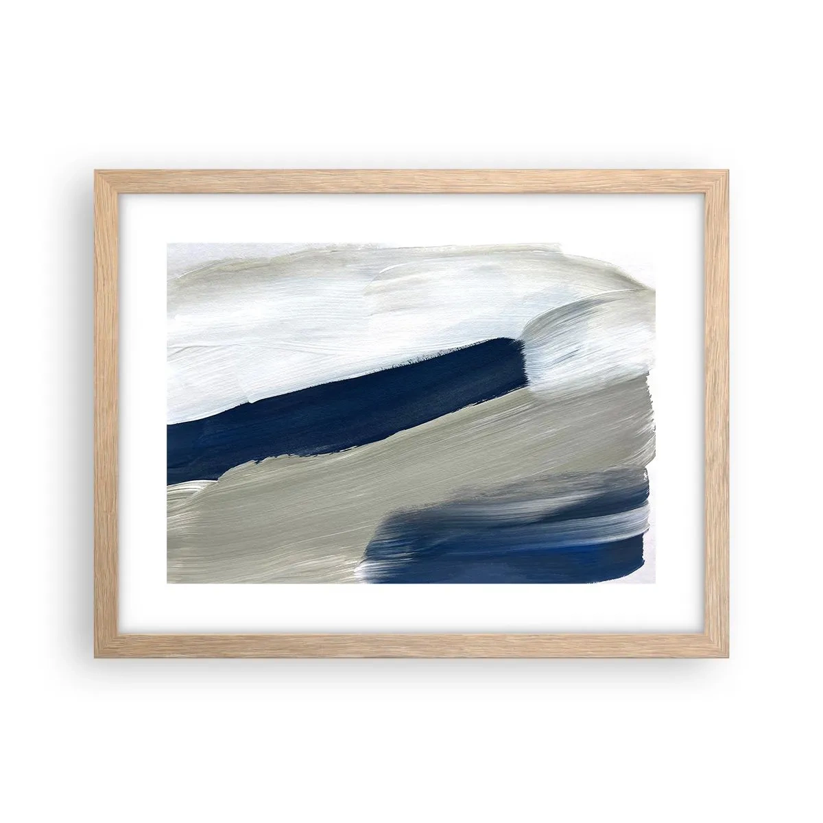 Poster in einem Rahmen aus heller Eiche - Begegnung mit dem Weißsein - 40x30 cm