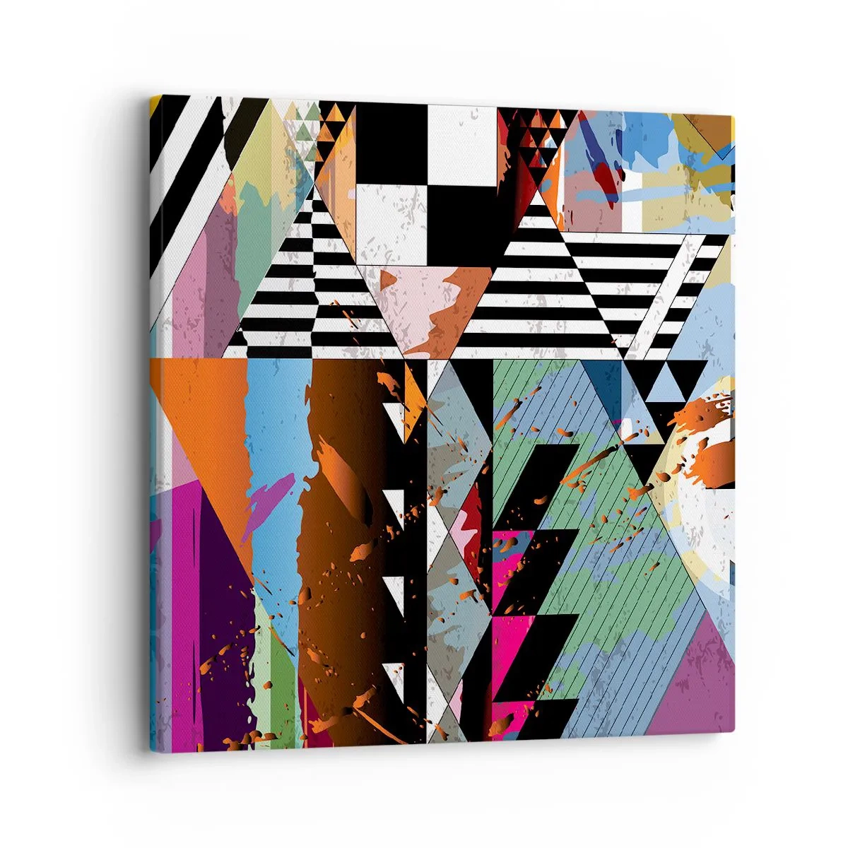 Bild auf Leinwand - Leinwandbild - Geometrisch und organisch - 30x30 cm