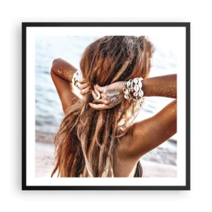 Poster in einem schwarzem Rahmen - Eine Schwester von Wasser und Sonne - 60x60 cm