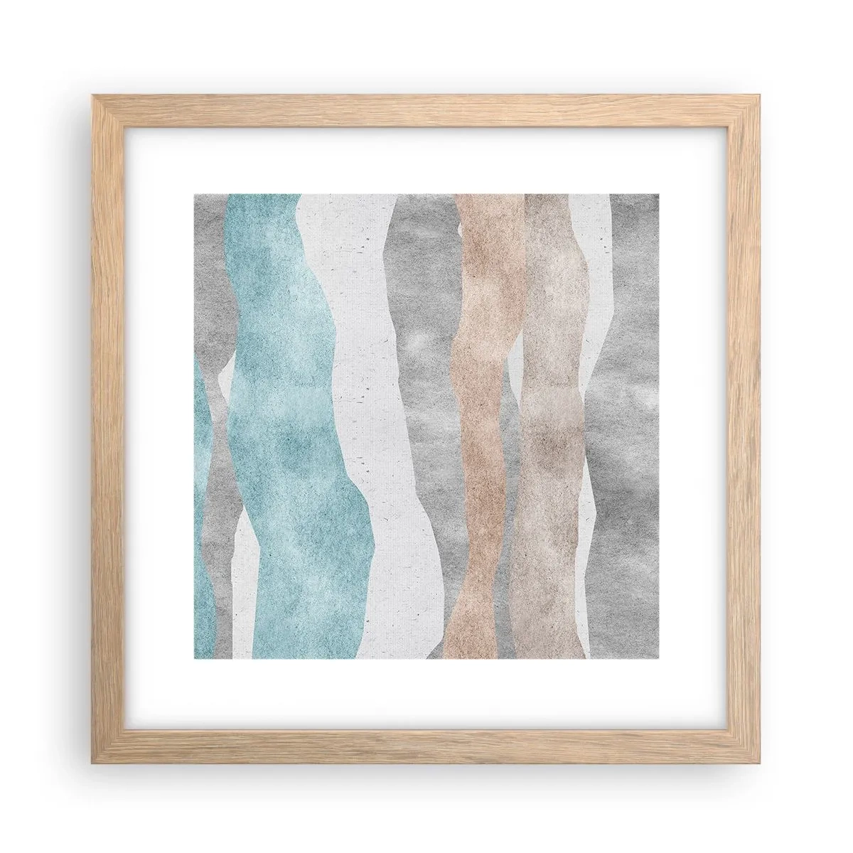 Poster in einem Rahmen aus heller Eiche - Studie über Nähe - 30x30 cm