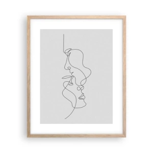 Poster in einem Rahmen aus heller Eiche - Die Hitze bitterer Begierden - 40x50 cm