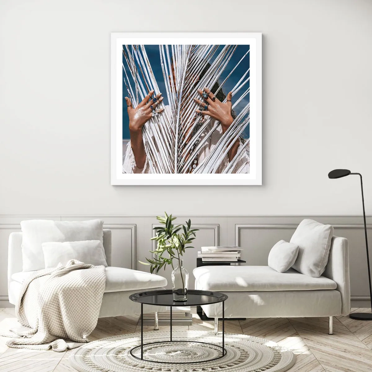 Poster in einem weißen Rahmen - Das Mädchen des Schamanen? - 30x30 cm